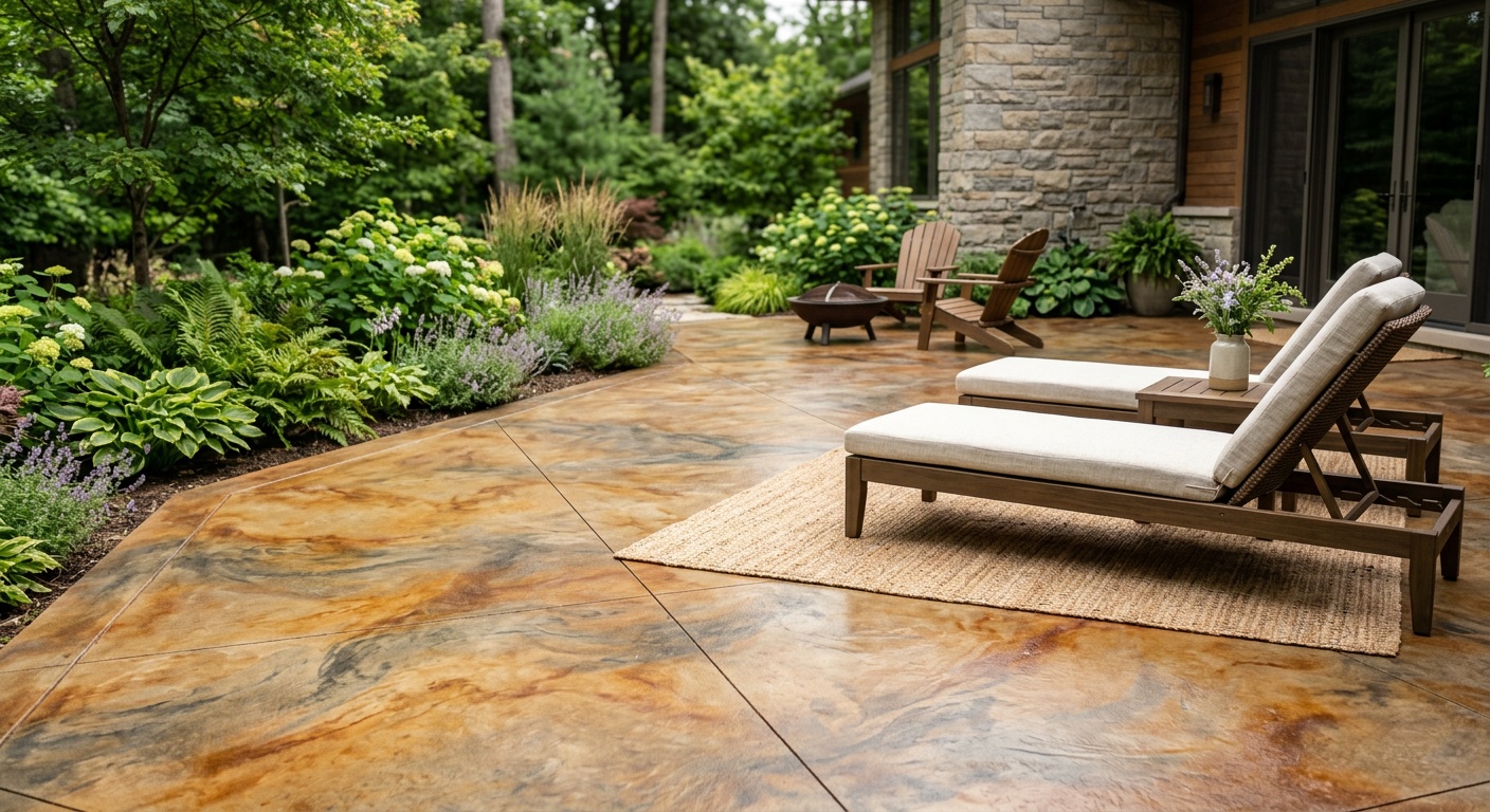 Concrete Patio Construction Guide Finishes Staining and Pavers